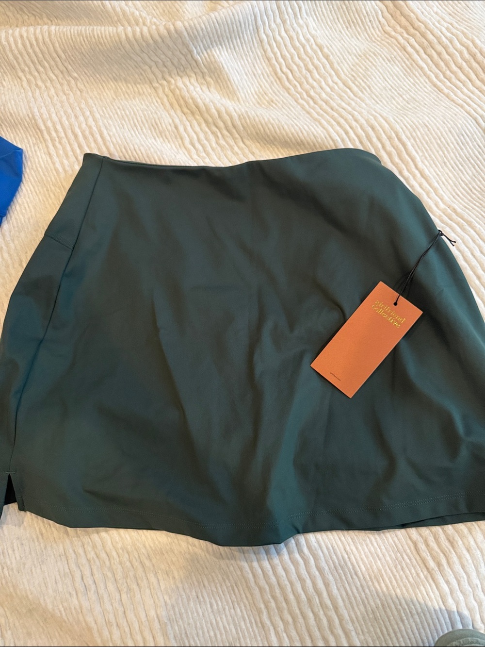 Girlfriend Collective Dark Green A-Line Skort NWT